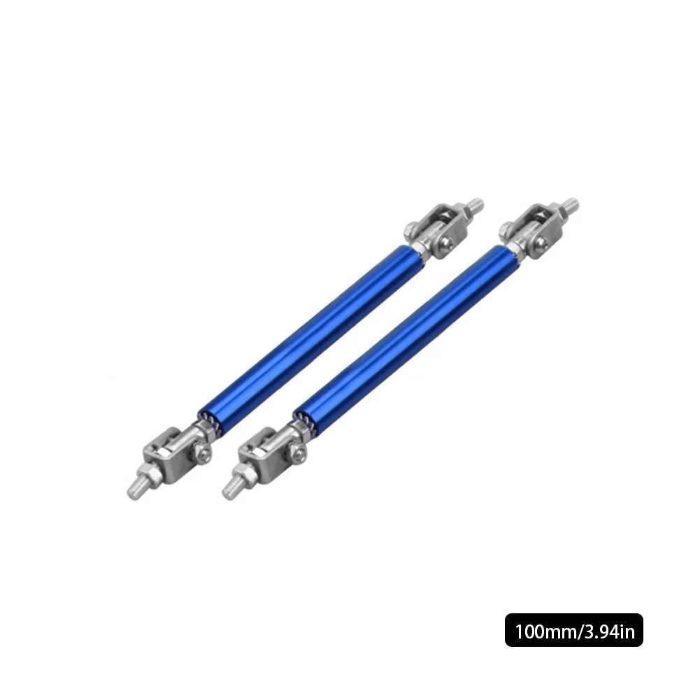 2PCS Car Splitter Rods Racing Adjustable Front Rear Bumper Lip Support Strut Brace Tie Pull Bar Kit 75/100/150/200mm Universal