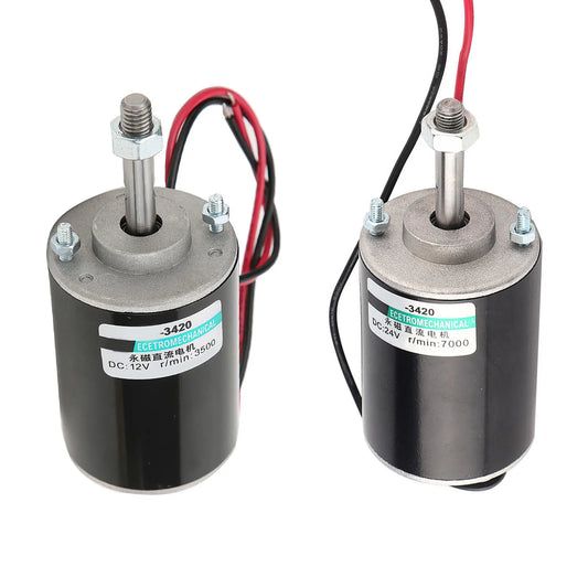12V DC Permanent Magnet Motor 30W - 3500 or 7000 rpm, Reversible