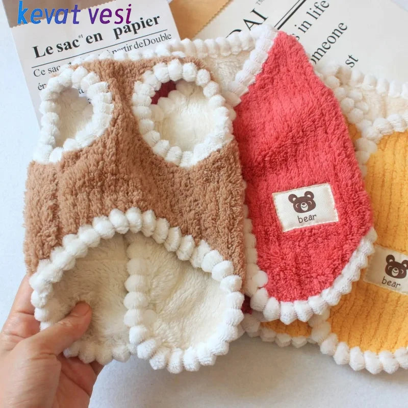 Soft Fleece Dog Coat - Cute Winter Jacket for Small Dogs and Cats