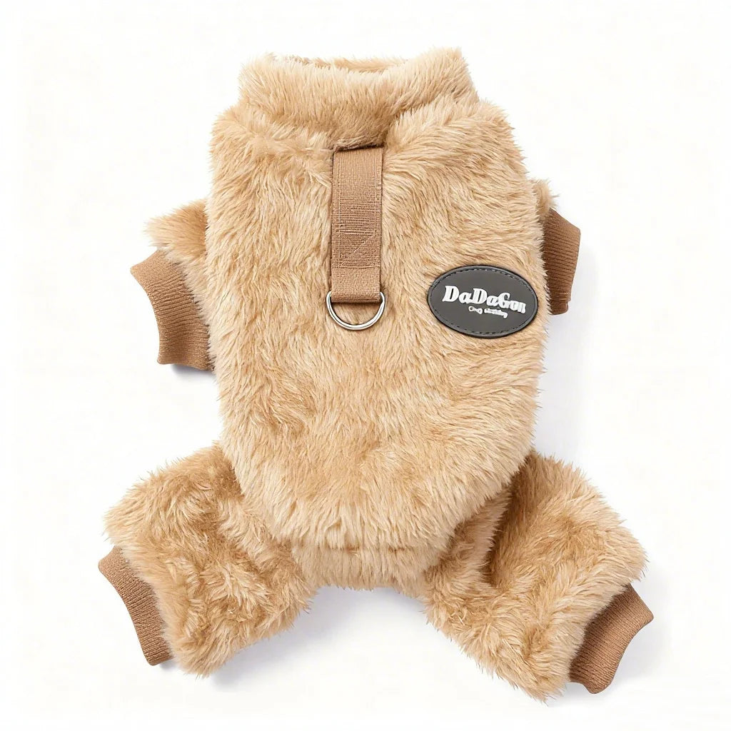 Fleece Dog Pajamas - Warm Winter Outfit for Small Dogs - photo 9
