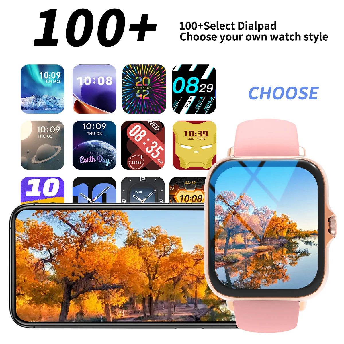 Full Touchscreen Smart Watch — Calls, Messages & Music Control (iOS & Android)