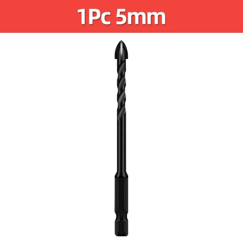3 4 5 6 8 10 12mm Cross Hex Tile Drill Bit For Glass Concrete Ceramic Tile Hole Opener Tunsten Carbide Hard Alloy Bits Set Tools