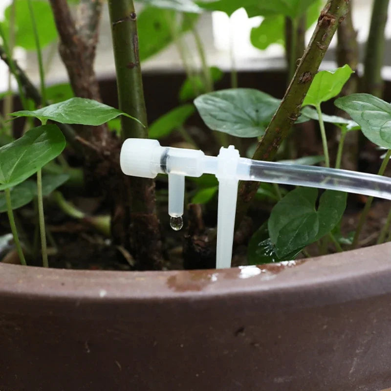 Adjustable automatic drip watering kit for patio plants