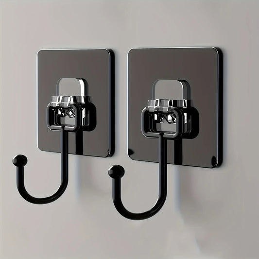 5pcs Heavy Duty Wall Hooks - Self Adhesive Multi-Purpose Hooks for Towels, Robes, Keys. Waterproof for Bathroom Kitchen Use.