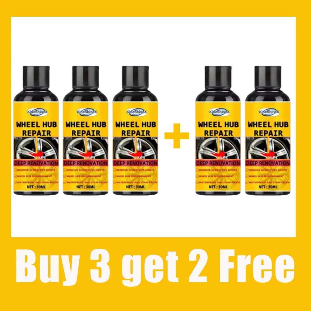 Car Wheel Rim Scratch Refurbishment Paste, Tire Rim Scratch Paint Repair Paste - Black And White Silver Aluminum Alloy Rim/988v*