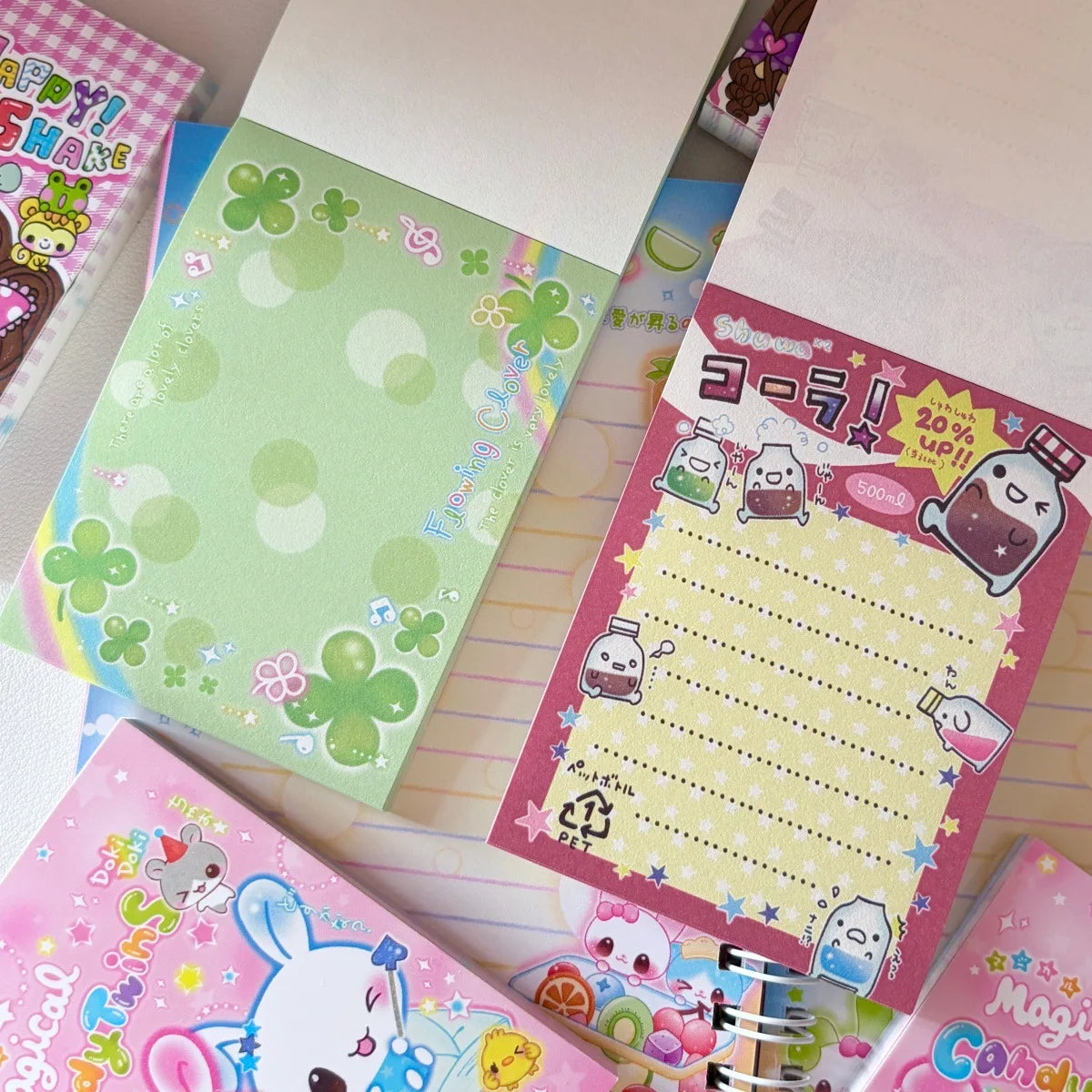 Japanese Retro Cute Showa Style Memo Pads Non Adhesive Journaling Decorative Paper 70 Sheets Each