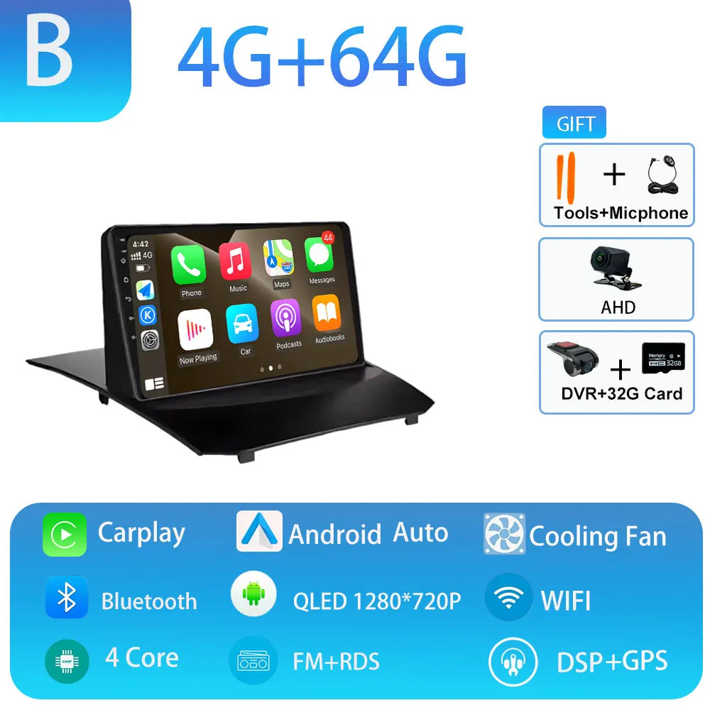 Car Stereo with Apple CarPlay & Android Auto, Compatible with Ford Fiesta Mk6