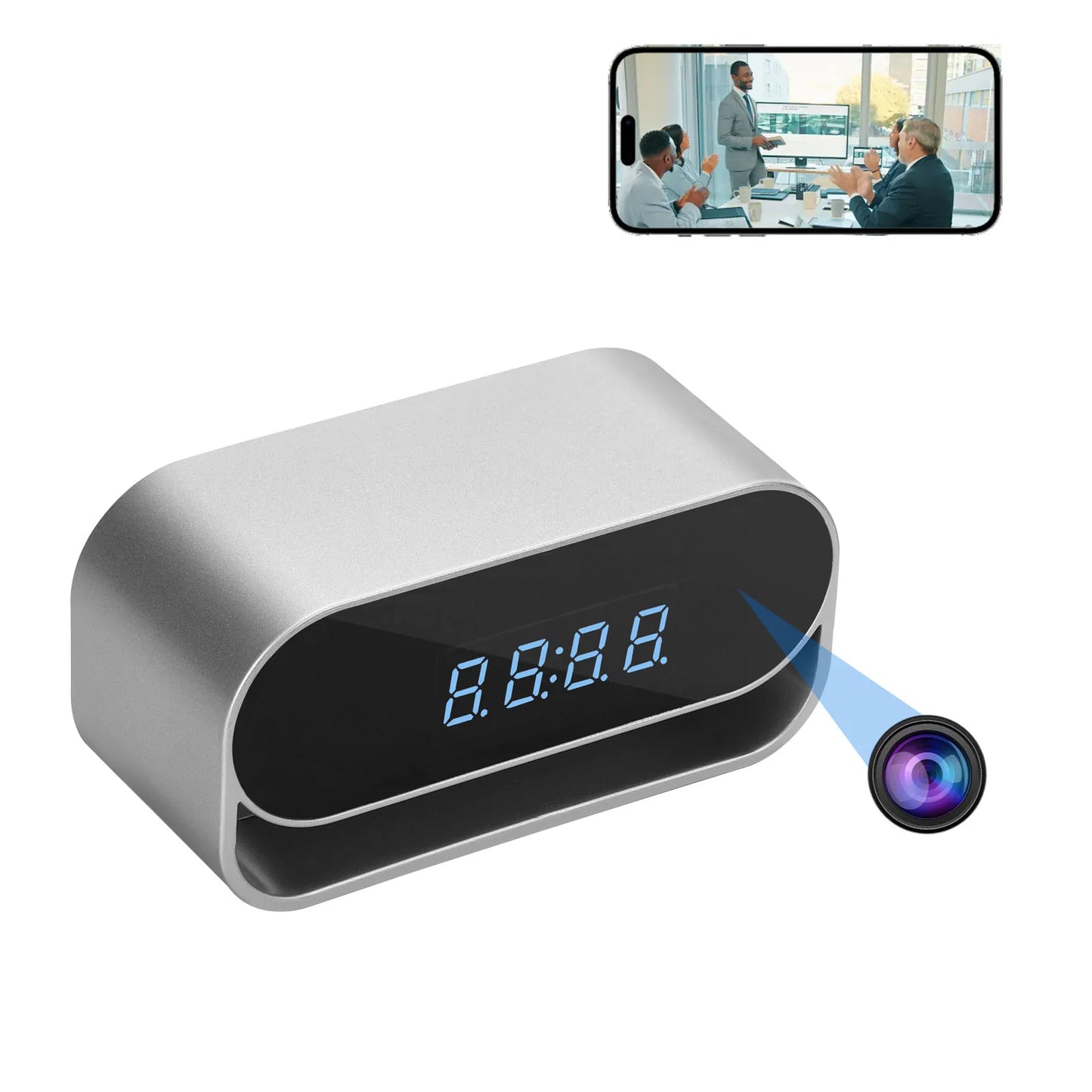 4K Clock Camera — WiFi Home Security with Night Vision & App
