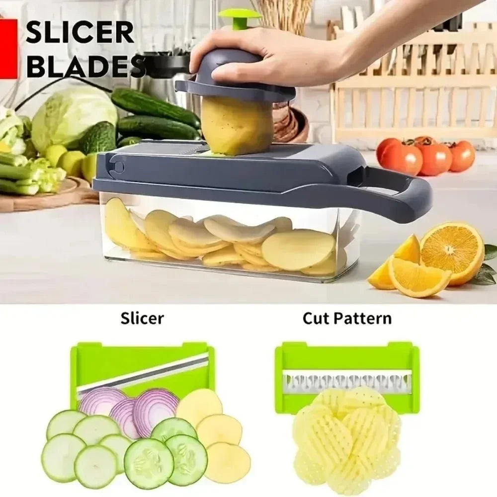 Multi-Blade Vegetable Chopper - 14 or 16 in 1 Slicer & Dicer - photo 4
