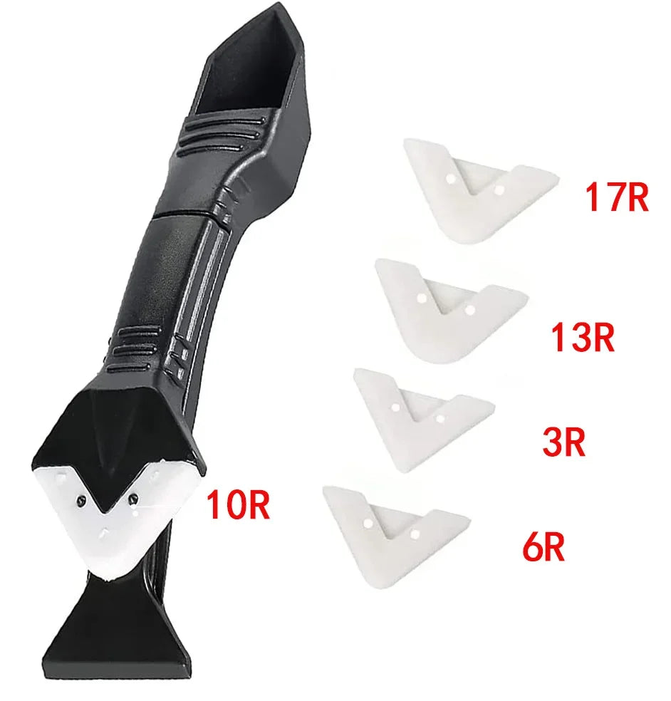5 in 1 Silicone Spatula Window Cleaning Tool Sealant Smooth Remover Squeegee Caulk Organizer Silicon Scraper Smooth Grout Kit