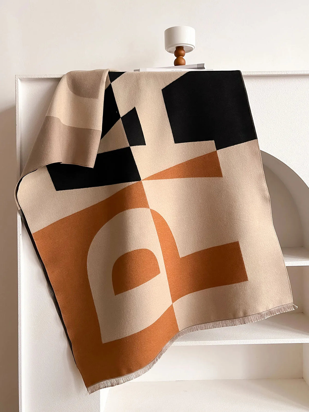Women's Double-Sided Cashmere-Feel Scarf - Reversible Winter Shawl - photo 3