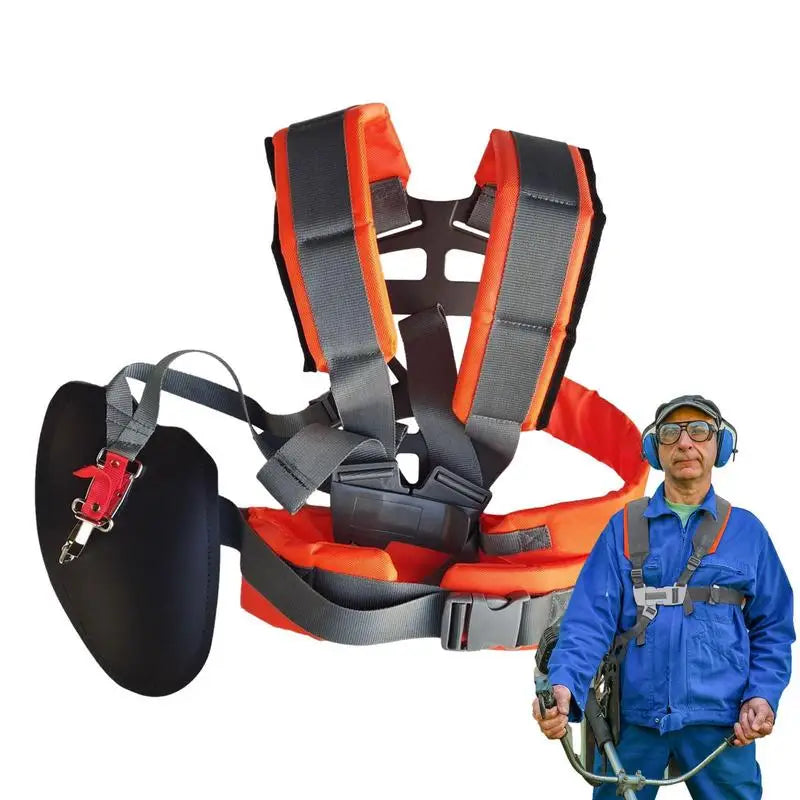 upgrade Lawn Mower Harness Strap Adjustable Grass Trimmer Strap Double Shoulder Strap Labor Saving Increase Mower Shoulder Strap