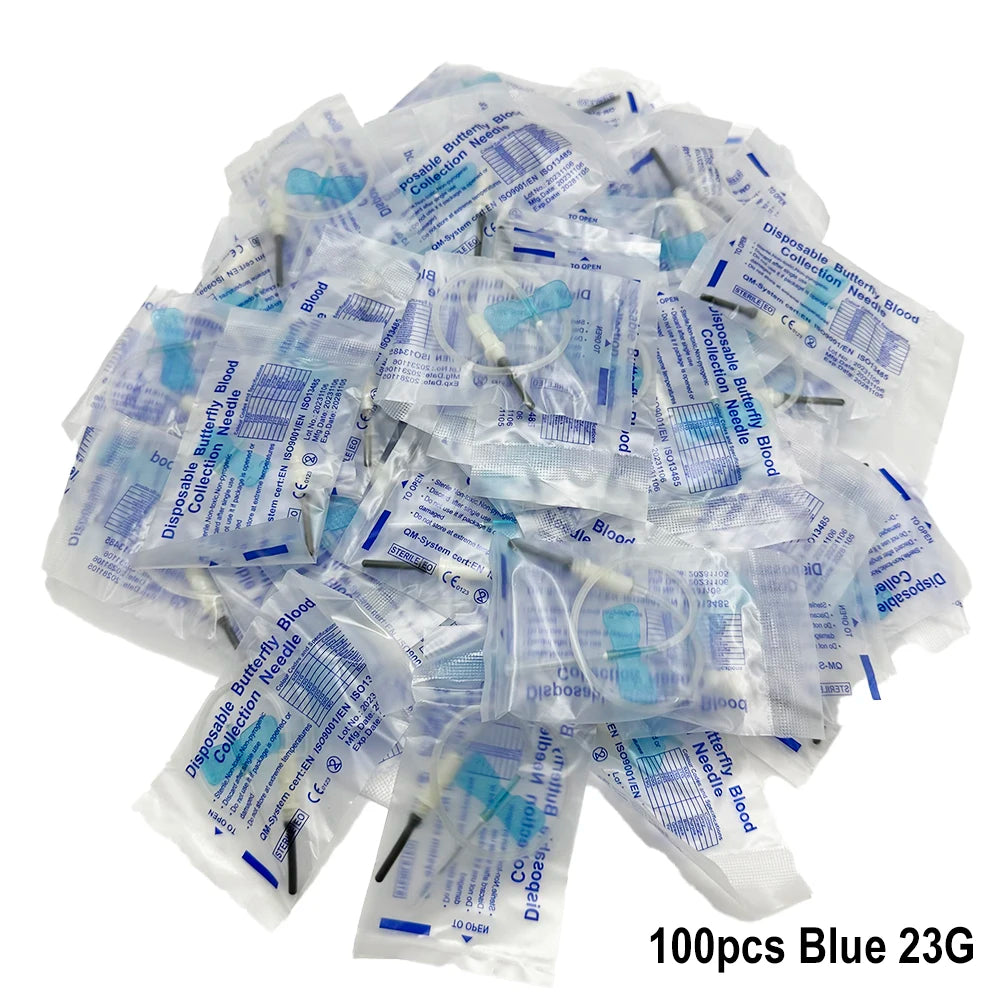 50-100PCS Disposable Double Wing Butterfly Blood Collection Needles for Cats Dogs Animal Care Pet Care Room Animal