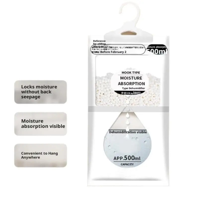 Hanging Moisture Absorber Bags for Wardrobes, 50 g - 5 or 10 Pack - view 9
