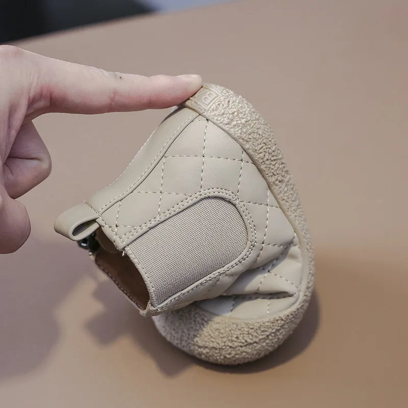 Toddler Plush Snow Boots - Non-Slip Cotton Winter Shoes for Kids - photo 2