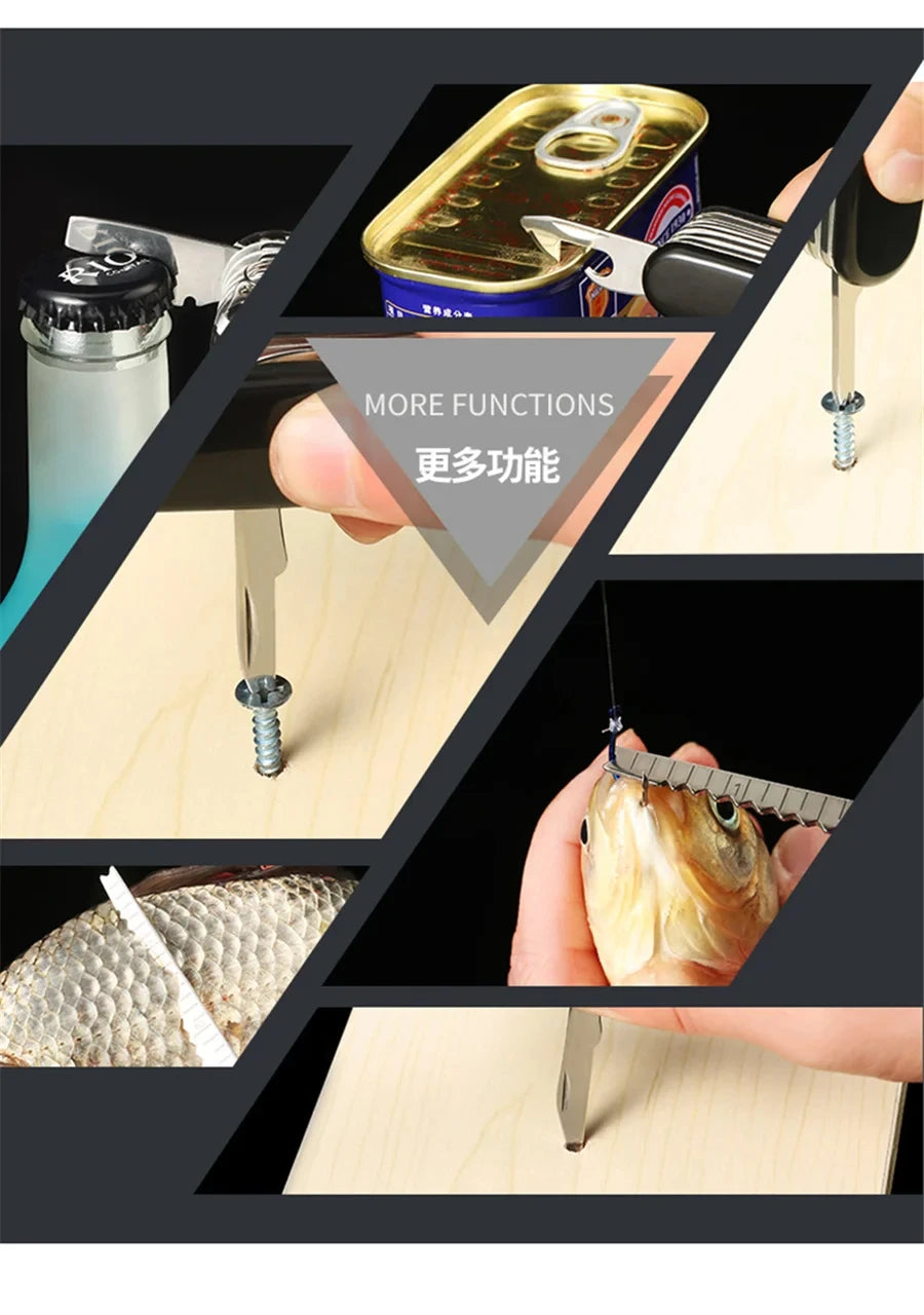 17 in 1 multifunctional pocket tool portable stainless steel folding camping pliers outdoor multifunctional pocket tool