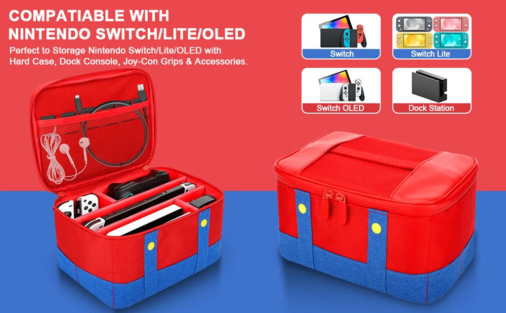 Large Carrying Protective Case for Nintendo Switch OLED Console Pro Controller Travel Storage Bag Case For Switch Accessories