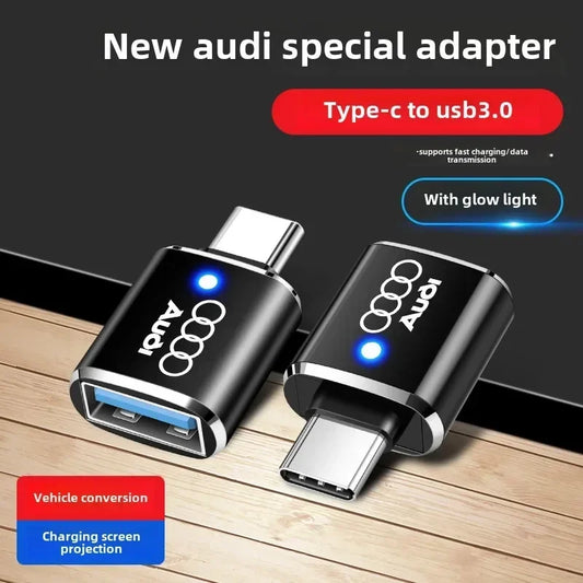 1/2pcs For Audi A1 A3 A4 A5 A6 S3 S7 S8 R8 Q2 Q3 Q5 Q7 Q8 SQ5 dedicated car Typec converter USB charging adapter