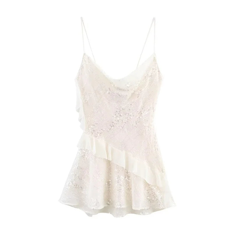 Sequin Slip Mini Party Dress – Backless Going-Out