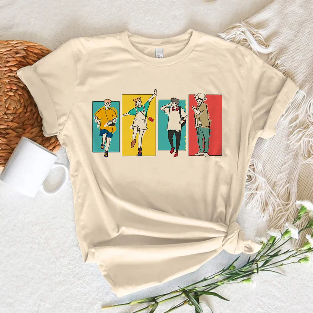 Gojo Anime t shirt women Y2K graphic streetwear top girl Japanese anime streetwear clothes