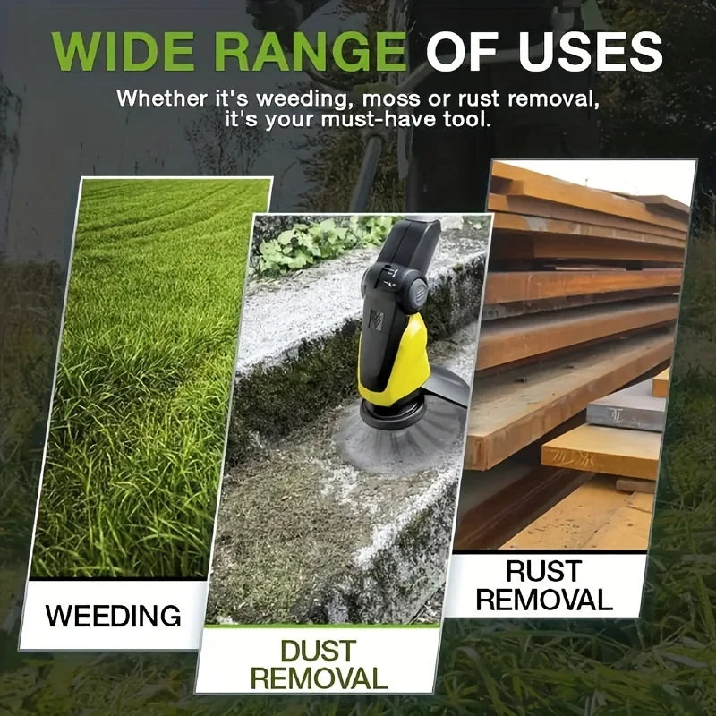 Weeding wheel, wire wheel head, lawn mowing head, universal weeding brush, removes moss and rust.