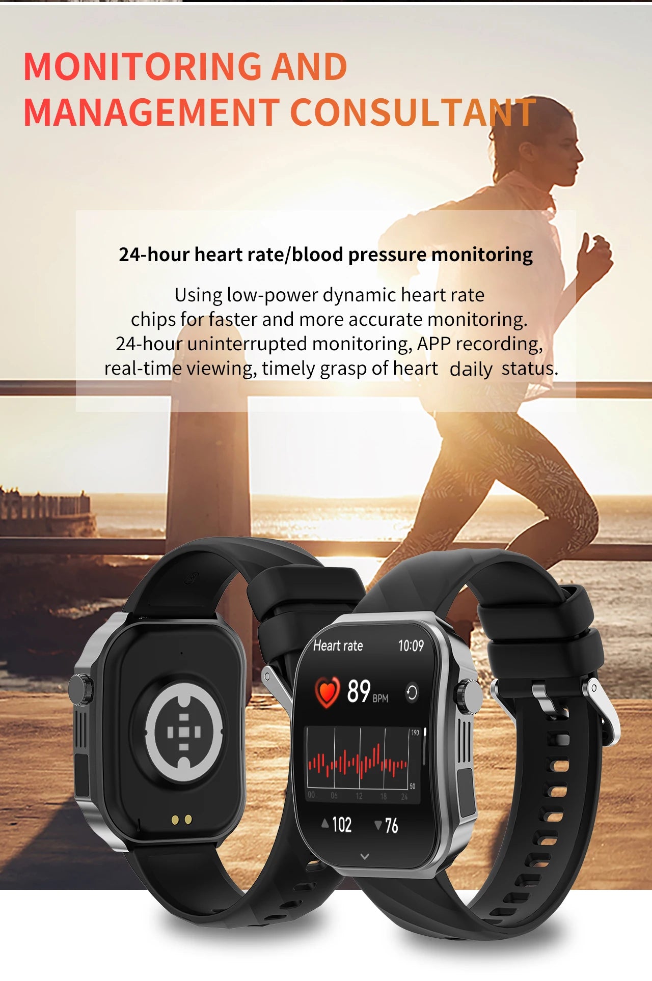 LIGE BWU15 Smart Watch – 2.2" 3D Curved Screen, BT Calling, Heart Rate, Blood Oxygen & 100+ Sports Modes | IP67