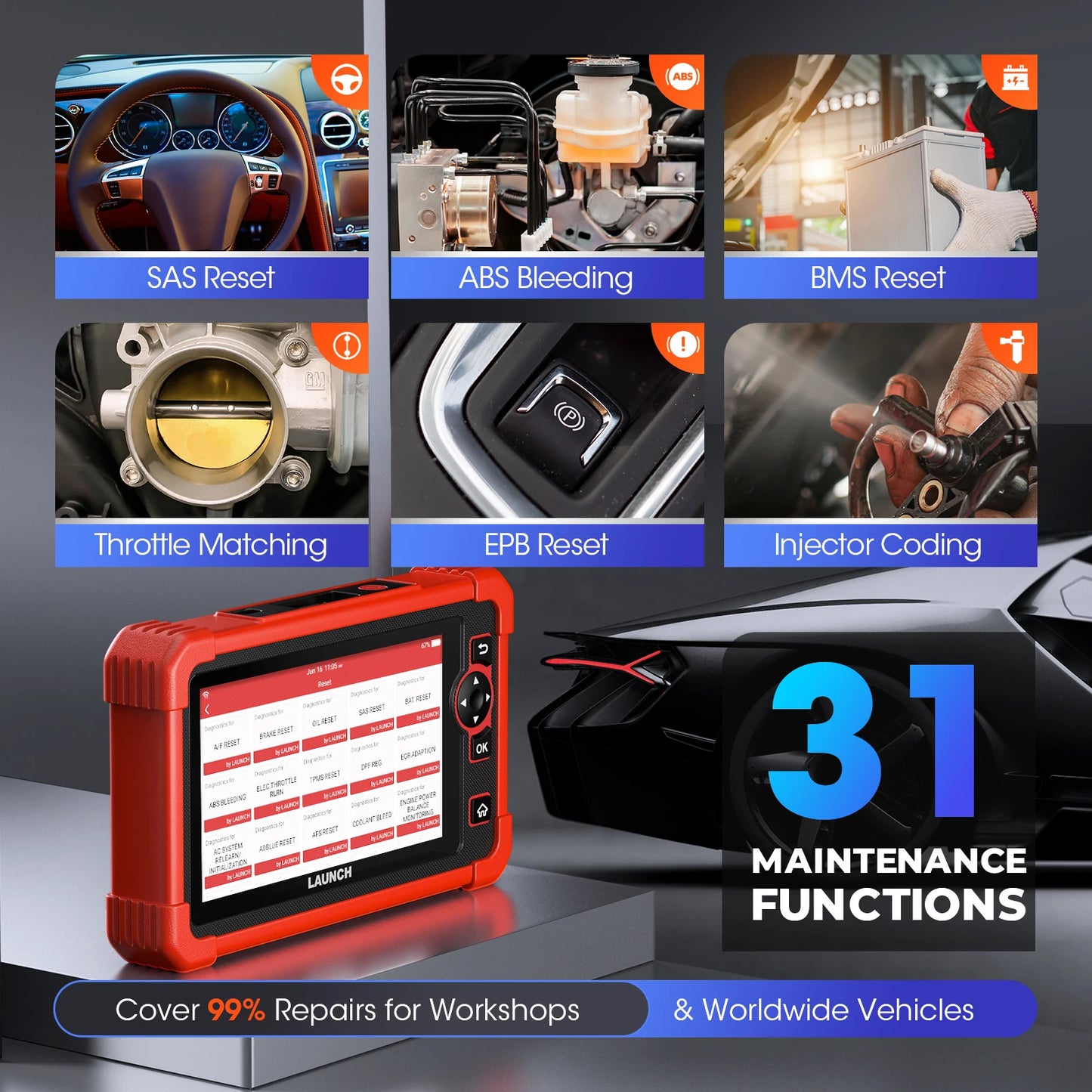 LAUNCH X431 CRP919X BT Diagnostic Tools Obd2 Scanner Automotive Code Reader ECU Coding Diagnosis obd Scan 2026 New Version
