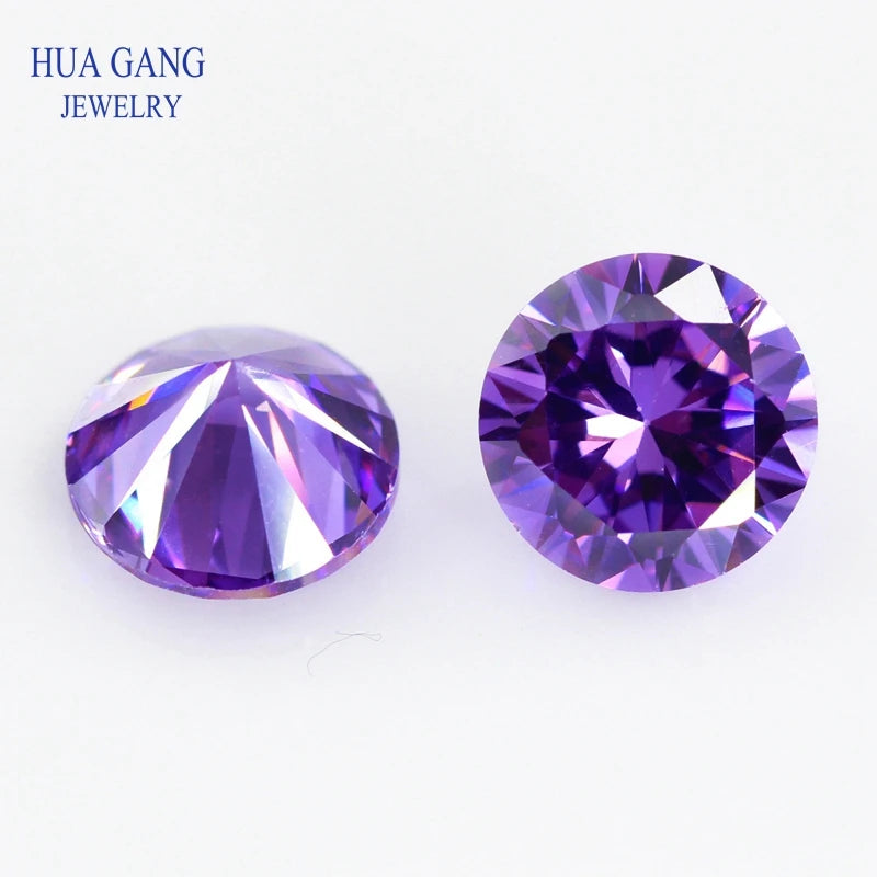 5A Cubic Zirconia Stone Multicolor Round Shape Brilliant Cut Loose CZ Stones Synthetic Gems Beads For Jewelry1.0~20mm AAAAA
