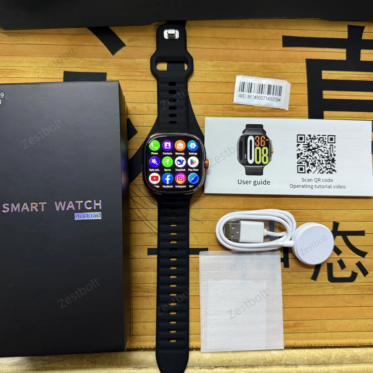 32+1024GB M99 Smartwatch with 2.4 Inch AMOLED Screen 4G/5G SIM Card Slot GPS WiFi 190° Rotating Camera Android 10.0 Gaming Watch