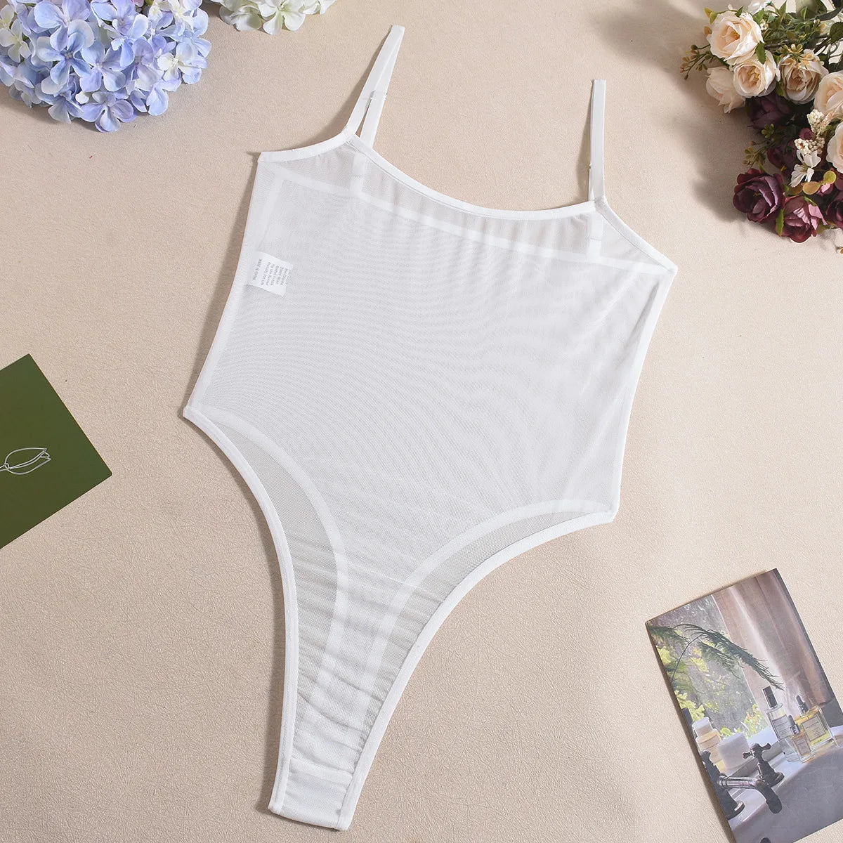 Special Tight-Fitting New Casual Mesh Sexy Bodysuits Erotic Underwear Solid Color Transparent Pure Desire Bodysuits Elegant 55IC