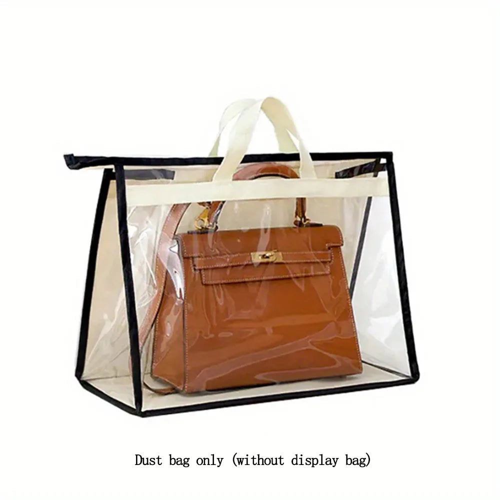 Handbag Dust Bags Clear Purse Storage Organizer For Closet, Zipper Hanging Storage Bag For Handbags