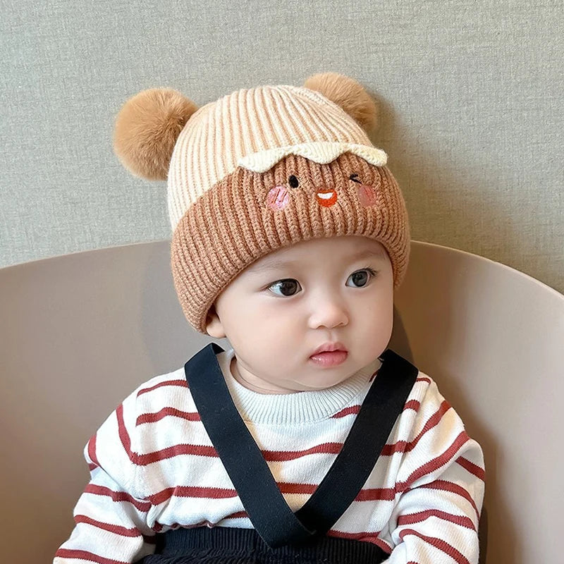 Baby Bobble Pom Pom Beanie - Knit Winter Hat for Ages 1-3 - photo 9