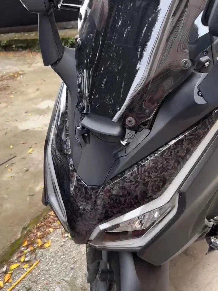 Glossy Black Forged Carbon Vinyl Wrap Auto Motorcycle Self-Adhesive Sticker Forged Carbon Car Body Film Tuning Wrapping Foil
