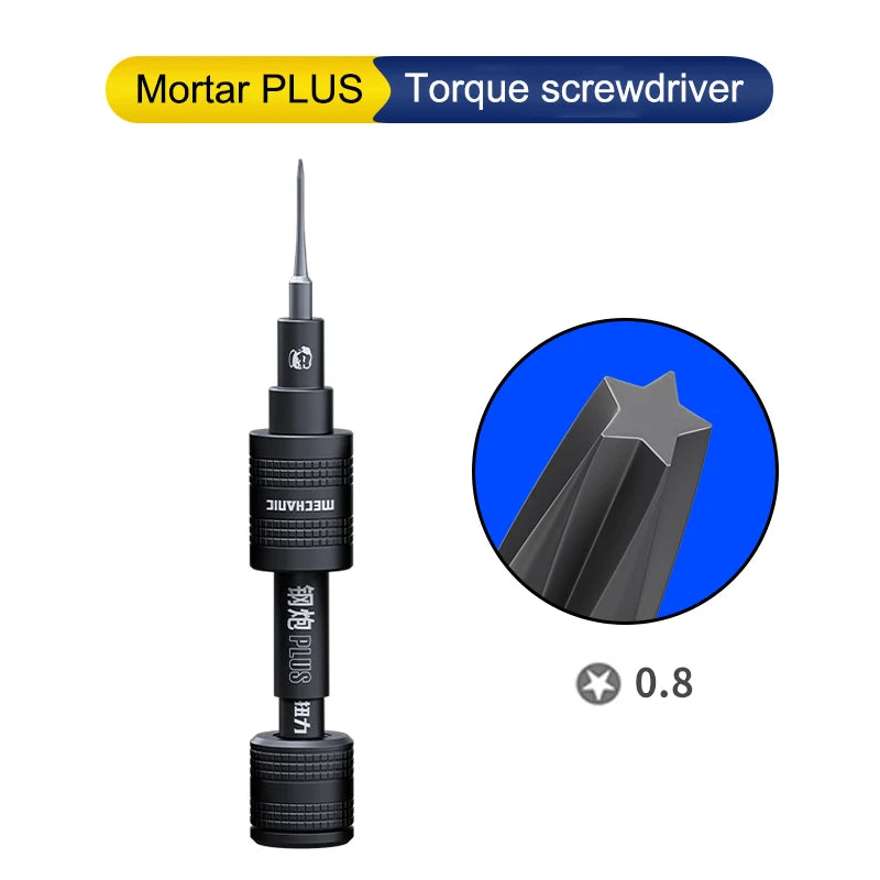 【MECHANIC】MORTAR PLUS  Torque Screwdriver High Strength Screwdriver for IPhone Android Phone Disassembly Limited Torque Tools