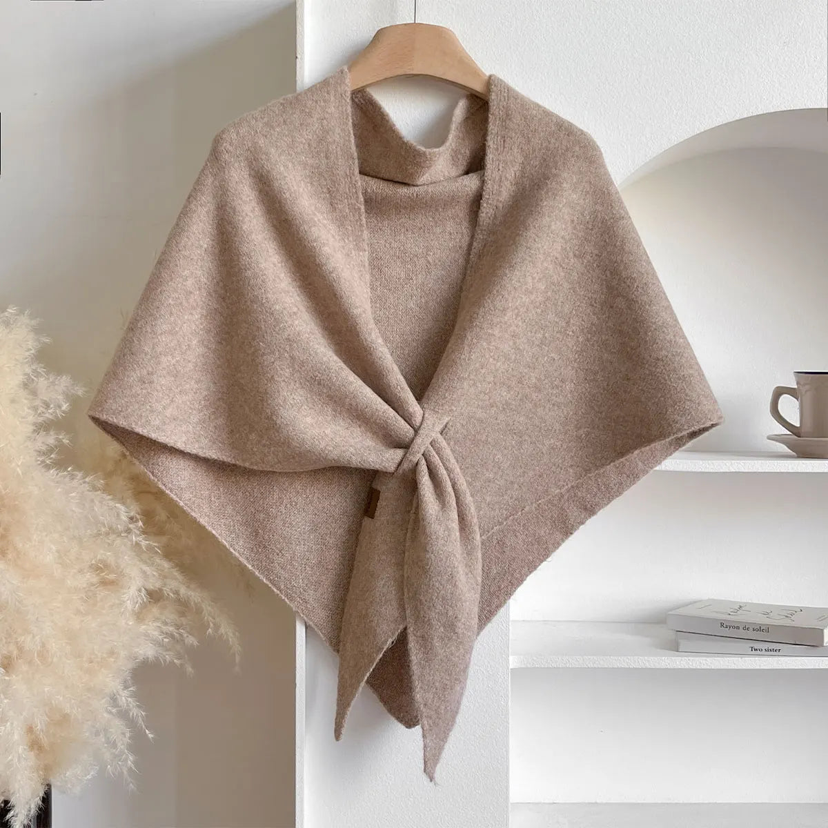 Women's Knit Triangle Shawl - Warm Neck and Shoulder Wrap - photo 10