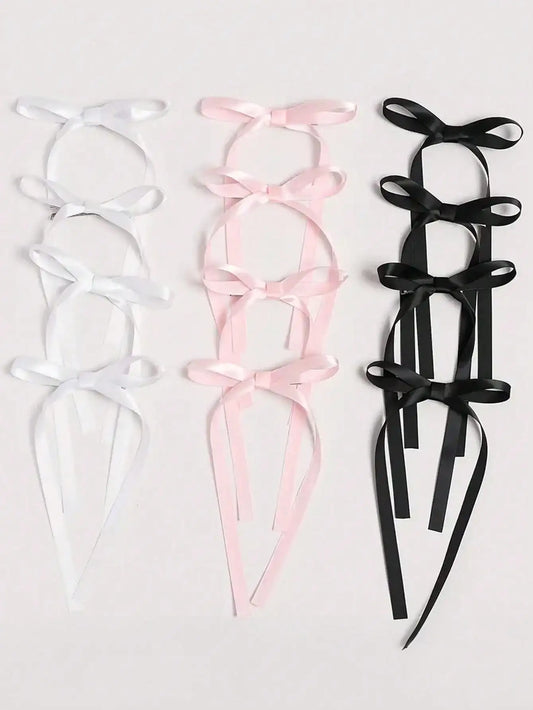 Sweet bow ribbon hair clips