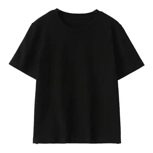 CHIC VEN Women's Basic O-Neck T-Shirt — Solid Short-Sleeve Pullover Tee