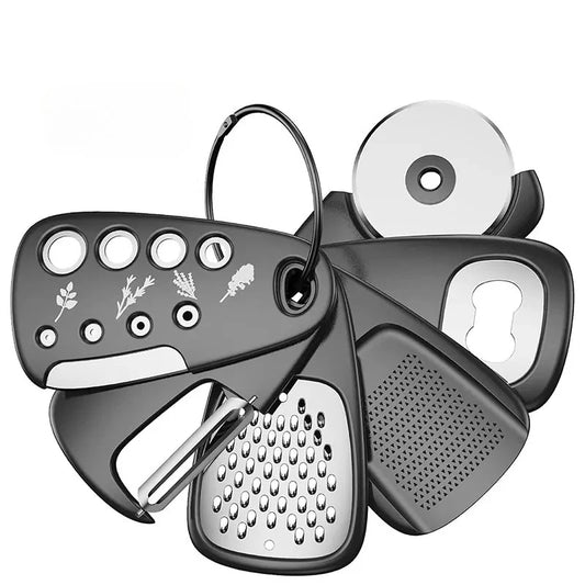 6-Piece Kitchen Gadget Set - Grater, Peeler, Pizza Cutter and Opener