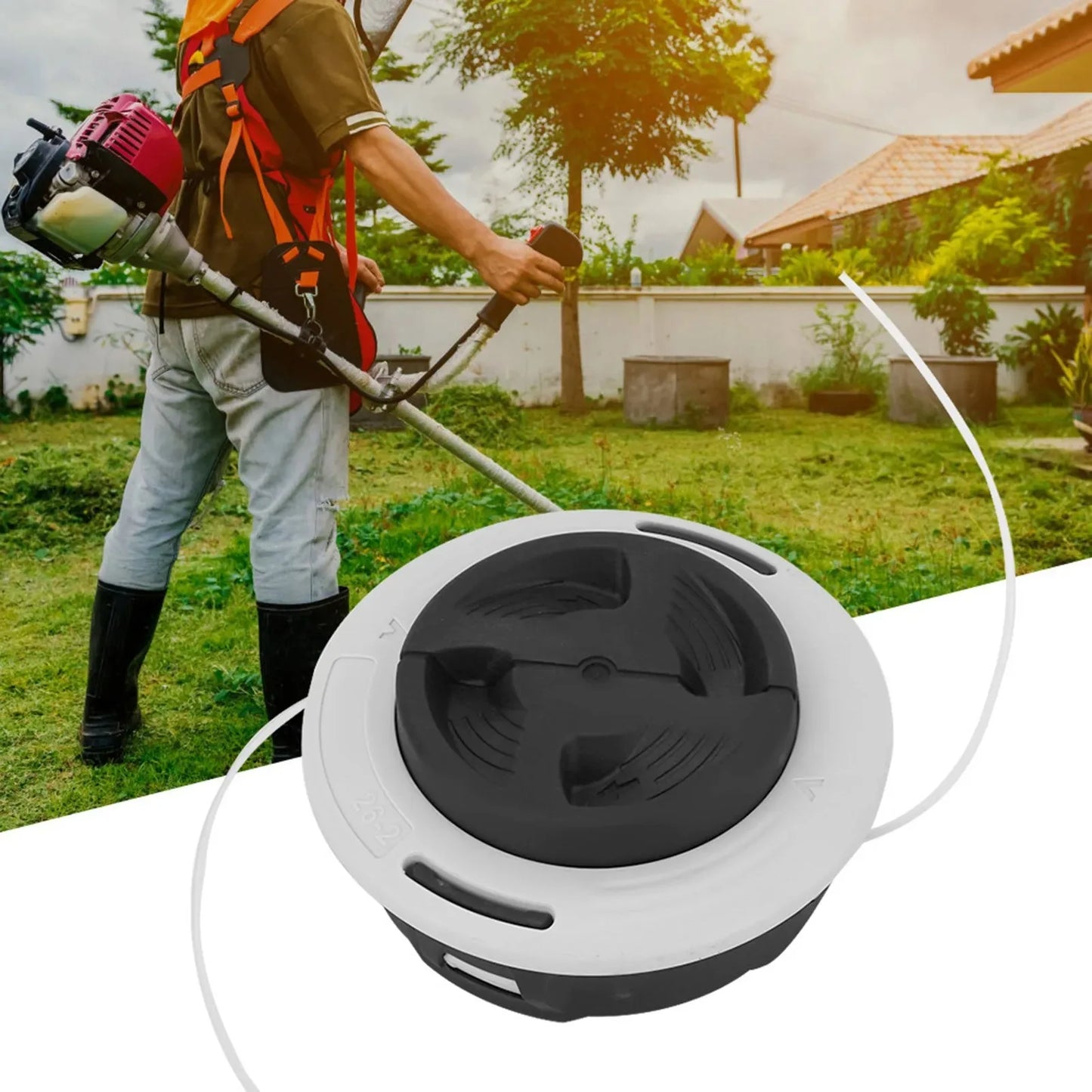 AutoCut C26-2 M10x1 Replacement Trimmer Head for Stihl FS55 FS90 FS130 FS250 and More Grass Brush Cutter Accessories