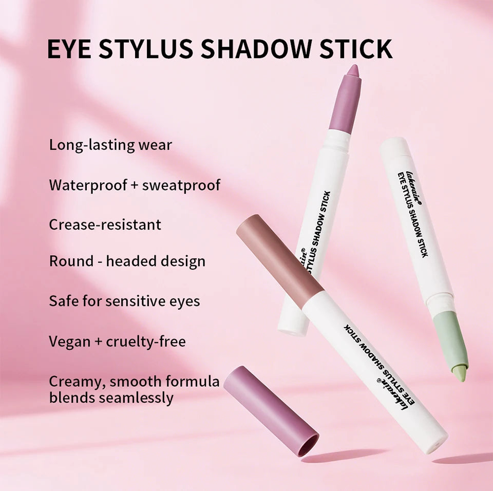 Waterproof Eyeshadow Sticks Long Lasting High Pigmented Shimmer Glitter And Matte Neutral Brown Eyeshadow Pencil Crayon Makeup