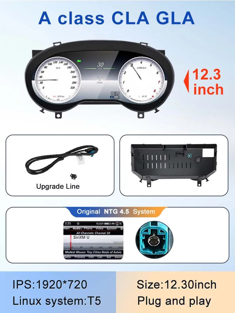 STWEI 2024 New Lcd Digital Dashboard Cluster Digital Speedometer For Mercedes Benz A Class W176 GLA CLA  C117 GLC W205 W212 W207