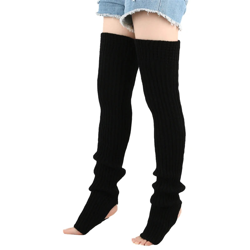 Women's 80cm Long Knit Leg Warmers - Loose Dance & Yoga Socks - photo 8