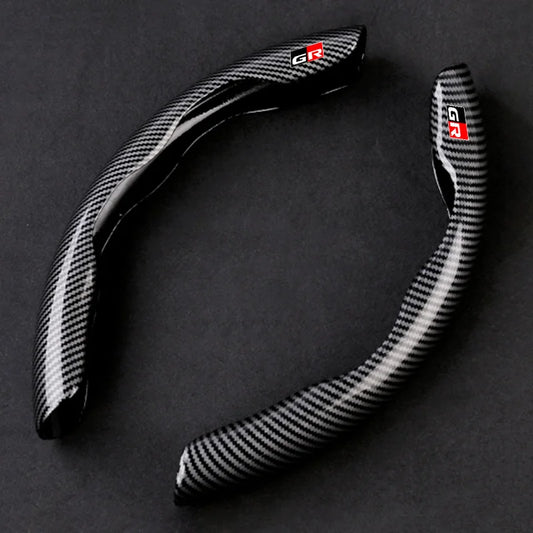 New Carbon fiber Car Steering Wheel Cover Non-slip Protector Sleeves For Toyota GR 86 Supra Yaris RAV4 Prius Corolla C-HR Auris