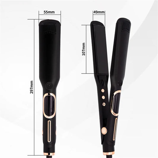 Ceramic Hair Straightener Flat Iron - Adjustable Heat, Dual Voltage - photo 6