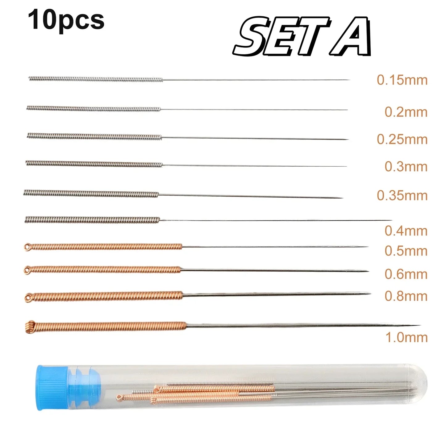 1Set Cleaning Needles 0.15-1.0mm Nozzle Clean Needle High Elasticity MK8 Nozles For cleaning filament remaining inside nozzles
