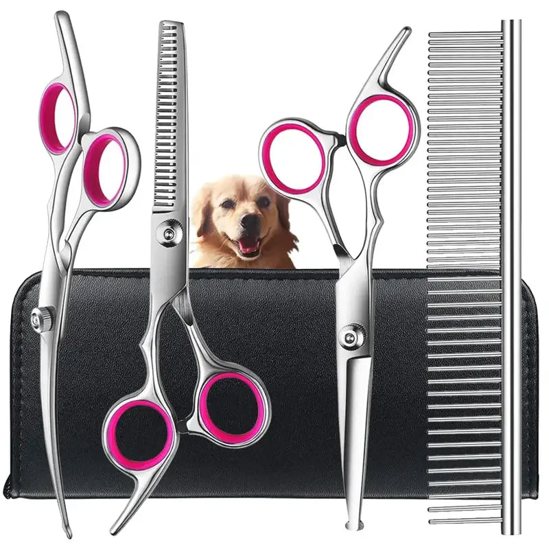 4-Piece Ambidextrous Pet Scissors - Round Safety Head – photo 7