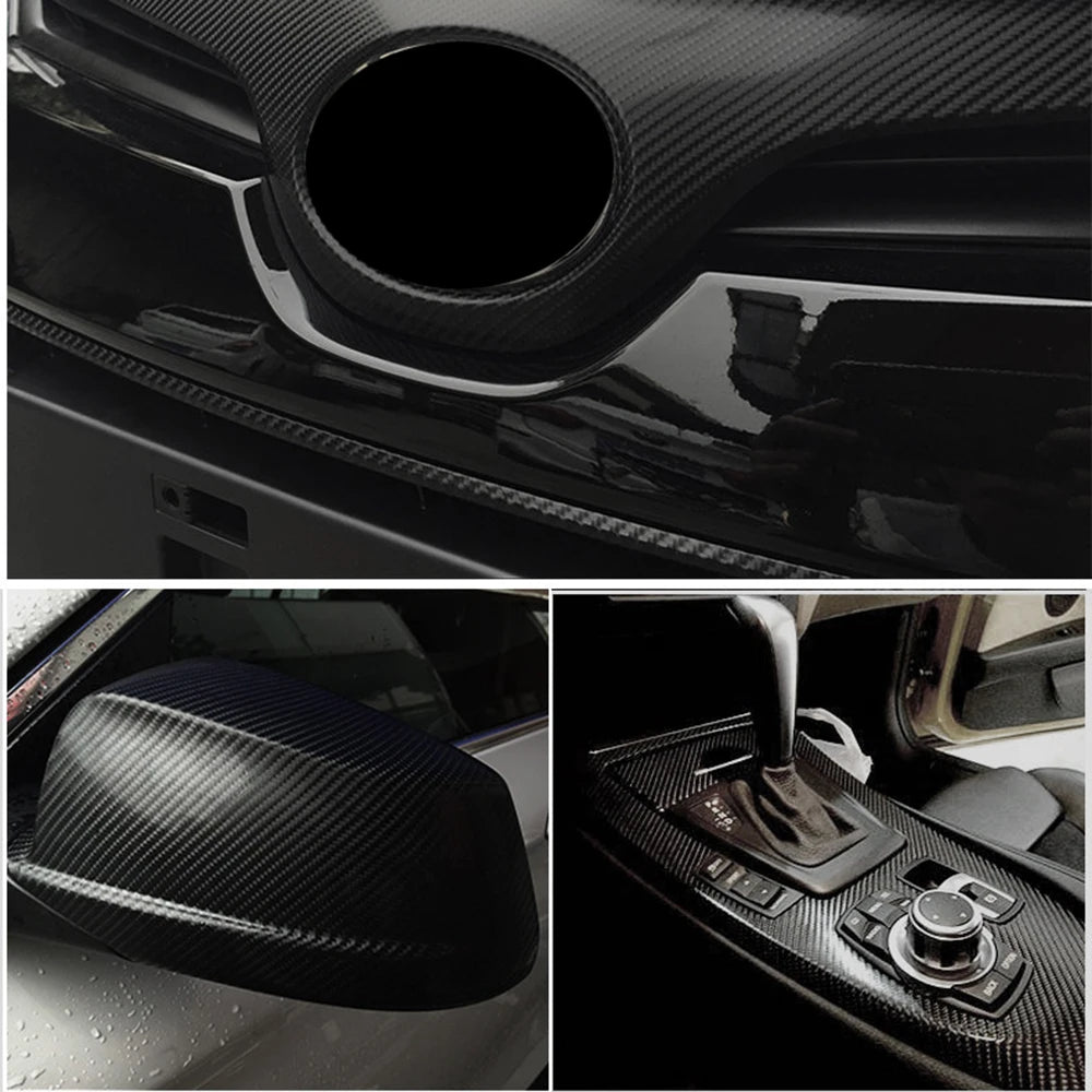 152cm*10/30/50cm 4D Carbon Fiber Vinyl Film Car Stickers Waterproof DIY Motorcycle Wrap Auto Wrapping Vinyl Foil Accessories
