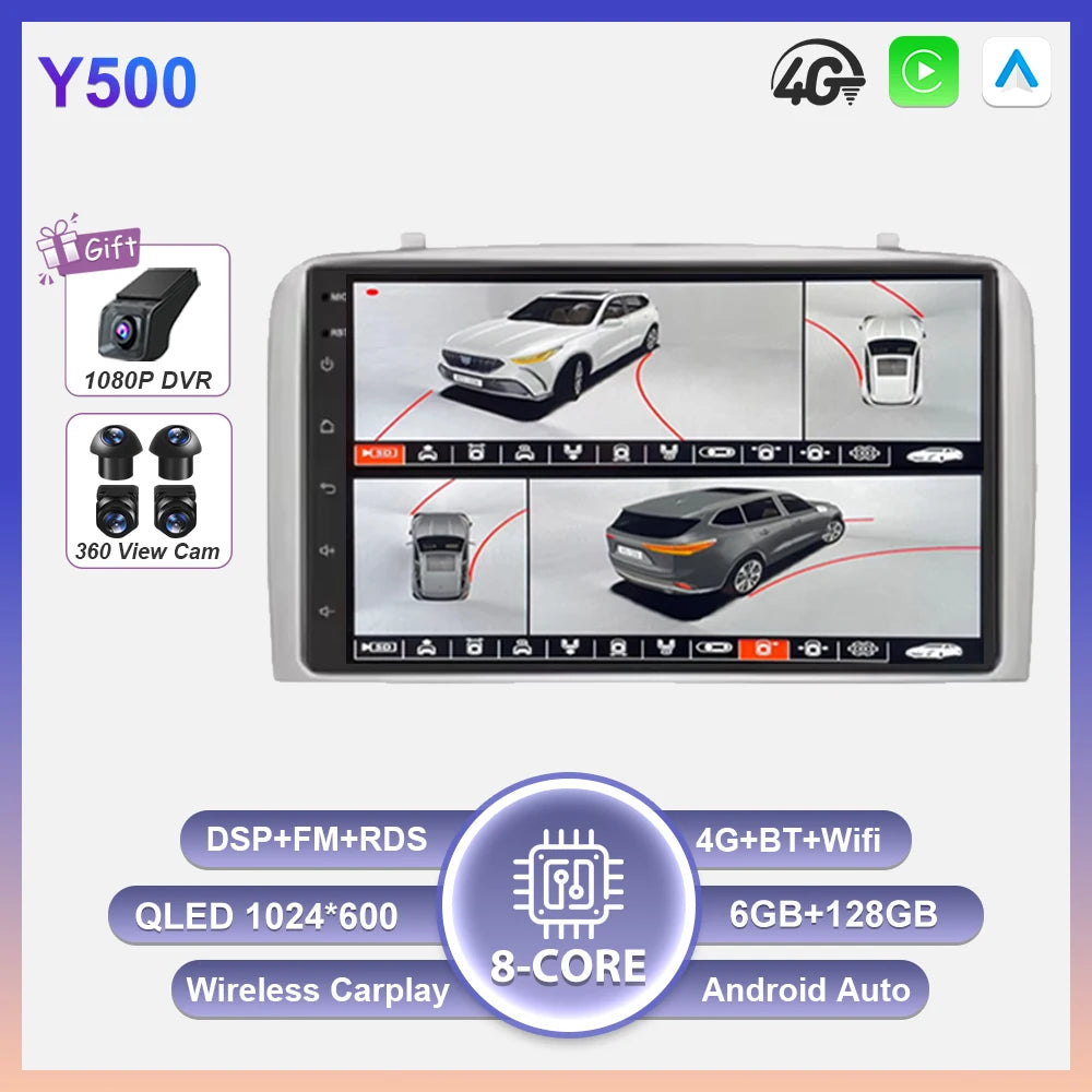 Android 16 Carplay For Alfa Romeo 147 GT 937 2000-2010 GPS Navigation Video Car Radio GPS Automotive Multimedia Car Monitor DVD