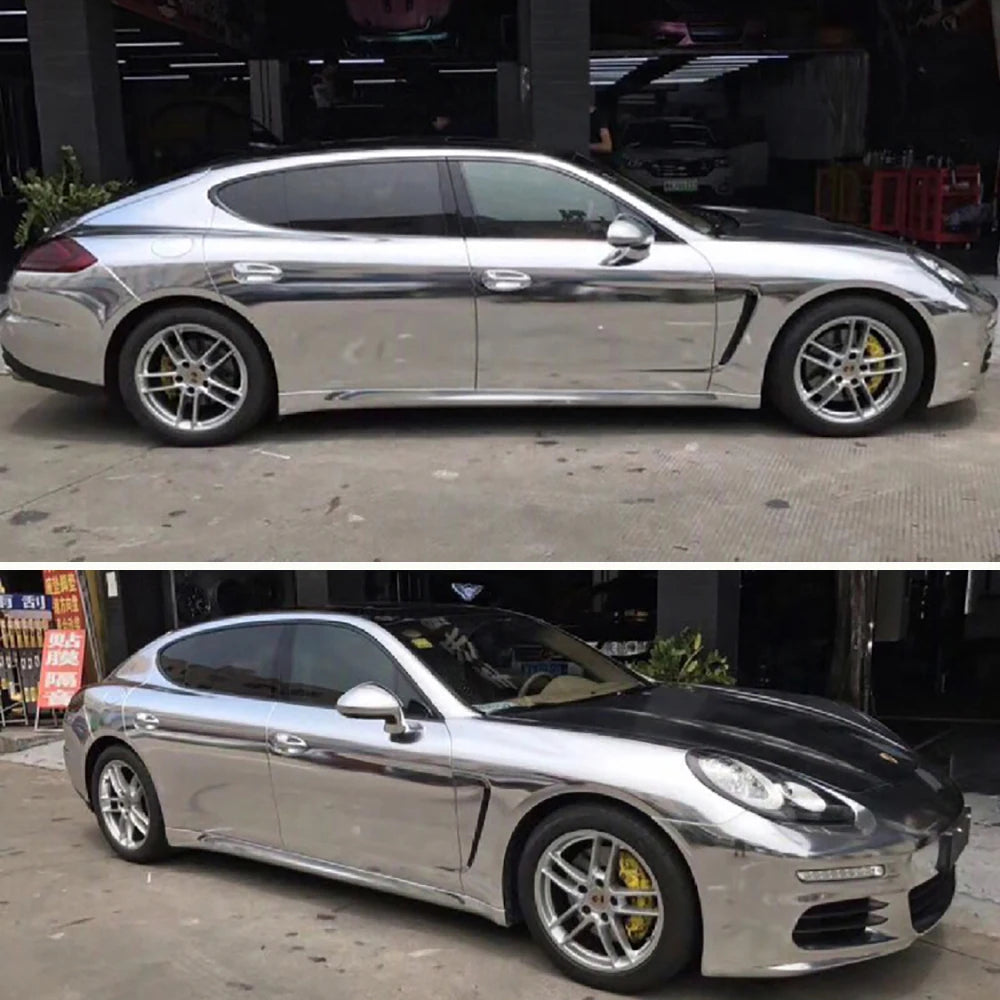 152*30/40/50cm 50*200cm Chrome Glossy Mirror Vinyl Wrap Film For Auto Laptop Computer Motorcycle Bicycle Cover Car Accessories
