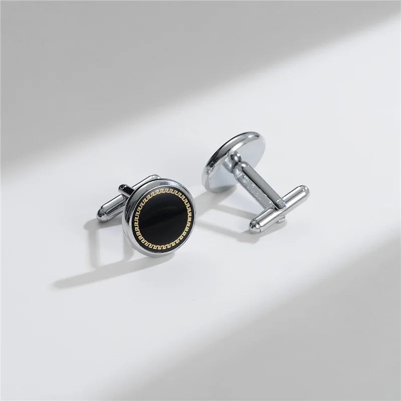 Man Shirt Cufflinks Copper Cufflinks For Mens Luxury Wedding Guests Gifts Round Square Fashion Jewelry Men Cuffs Links Tie Clip